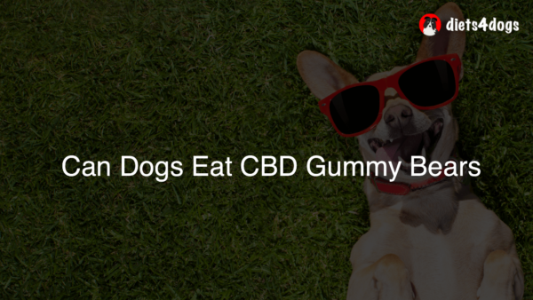 Can Dogs Eat CBD Gummy Bears